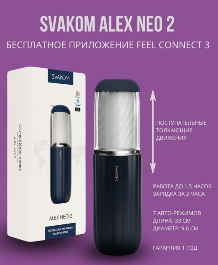 masturbatorinteraktivnyysvakomalexneo2siniy30sm